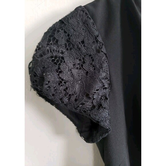 Betsey Johnson Dress Black Lace Cap Sleeve Knee Length Womens 4 Event NWT - Picture 5 of 12